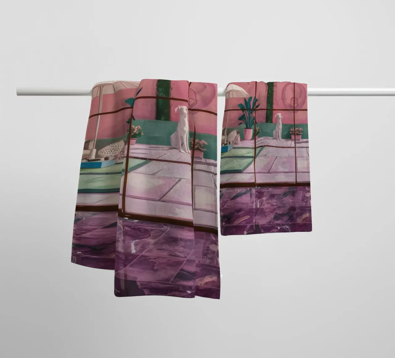 Roseate Patio Calm asciugamano da bagno da Opal Strokes