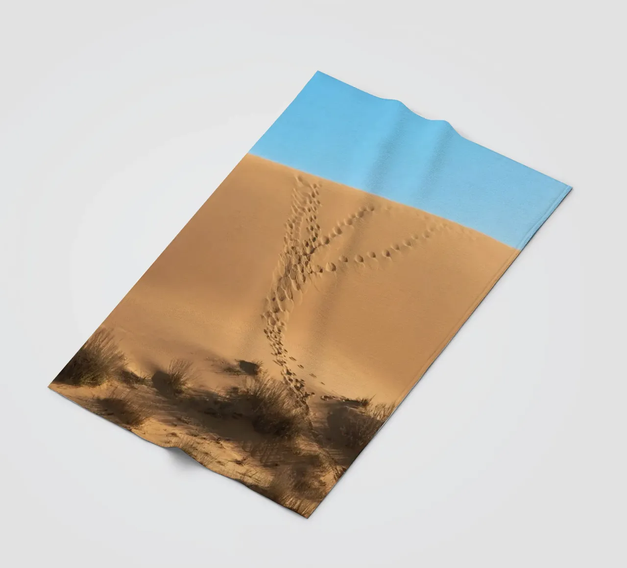 footprints fleece blanket by life of sands