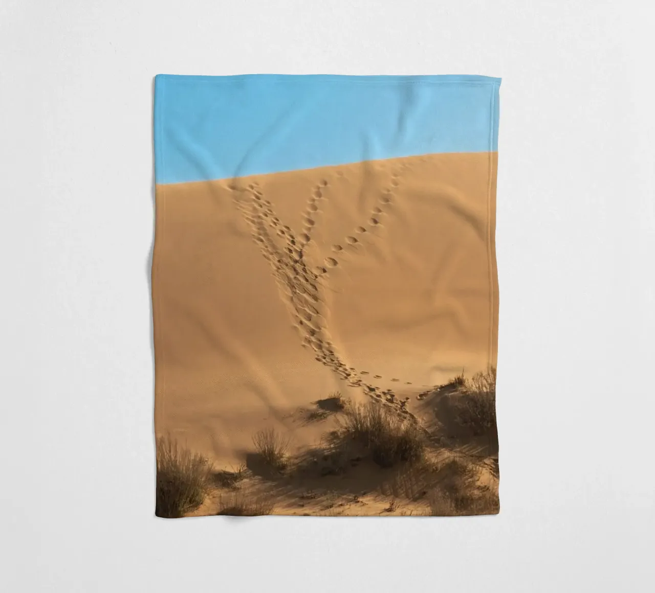 footprints fleece blanket by life of sands