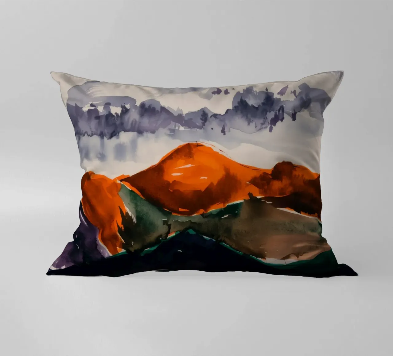 Acquerello Mountain Mood cuscino da Silk Palette