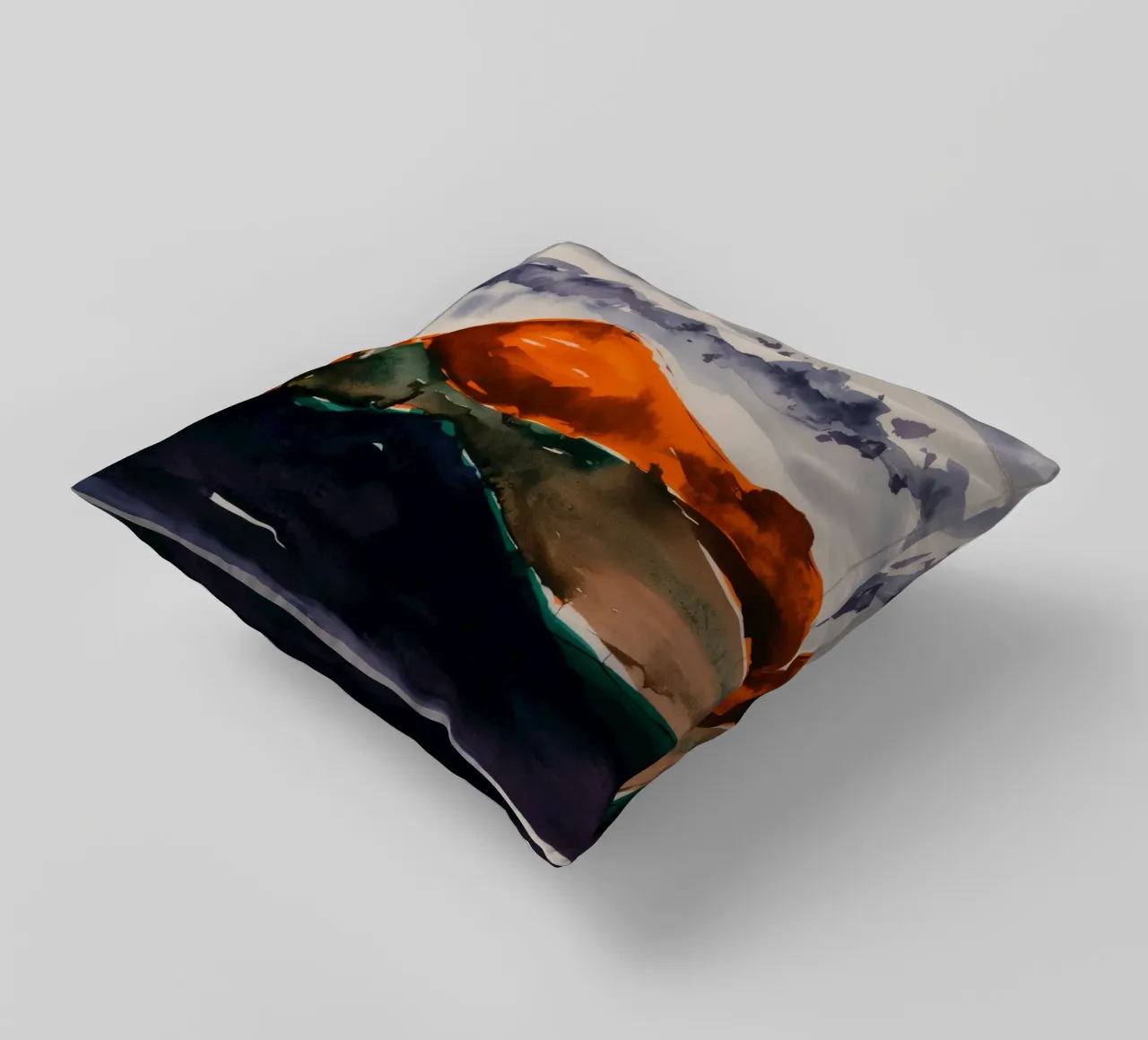 Acquerello Mountain Mood cuscino da Silk Palette