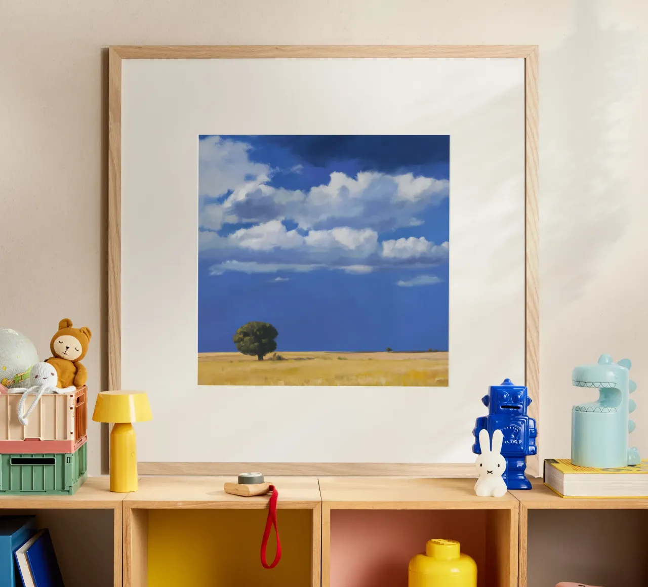 Sogno della Distesa d'Oro poster con telaio in alluminio da Infinite Chroma