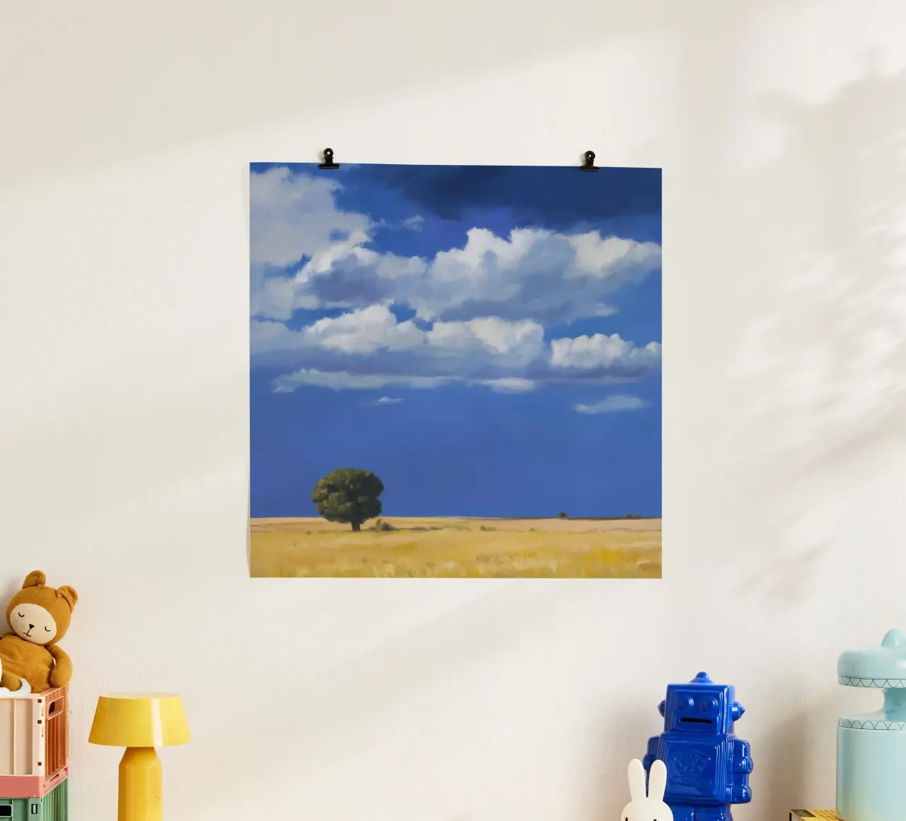 Sogno della Distesa d'Oro poster con telaio in alluminio da Infinite Chroma