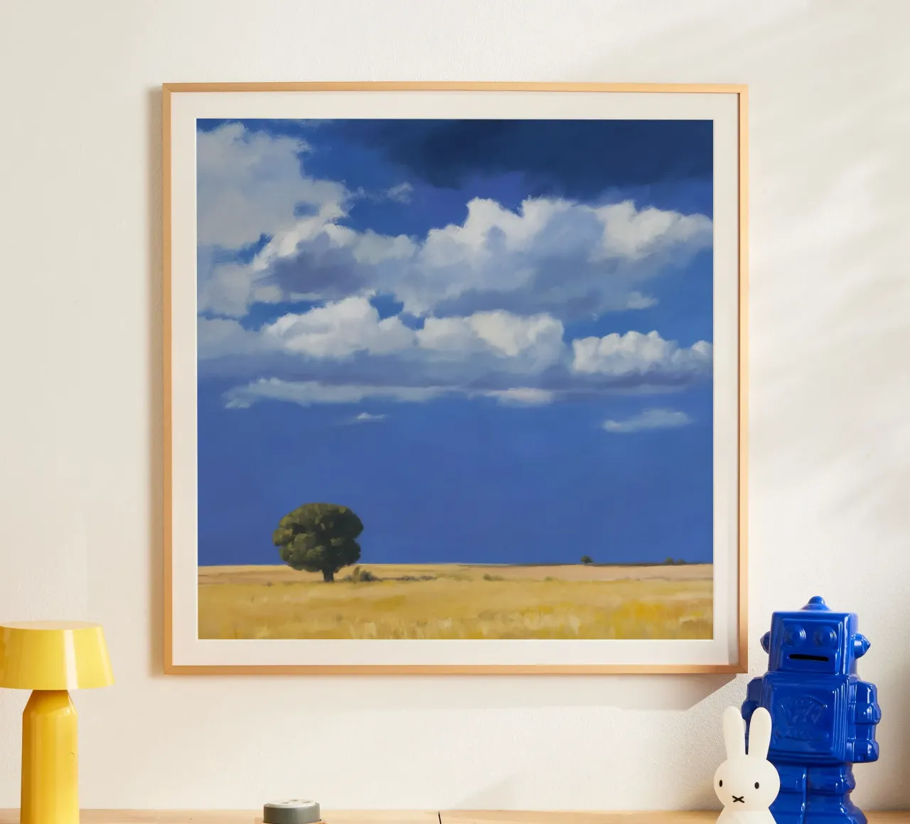 Sogno della Distesa d'Oro poster con telaio in alluminio da Infinite Chroma