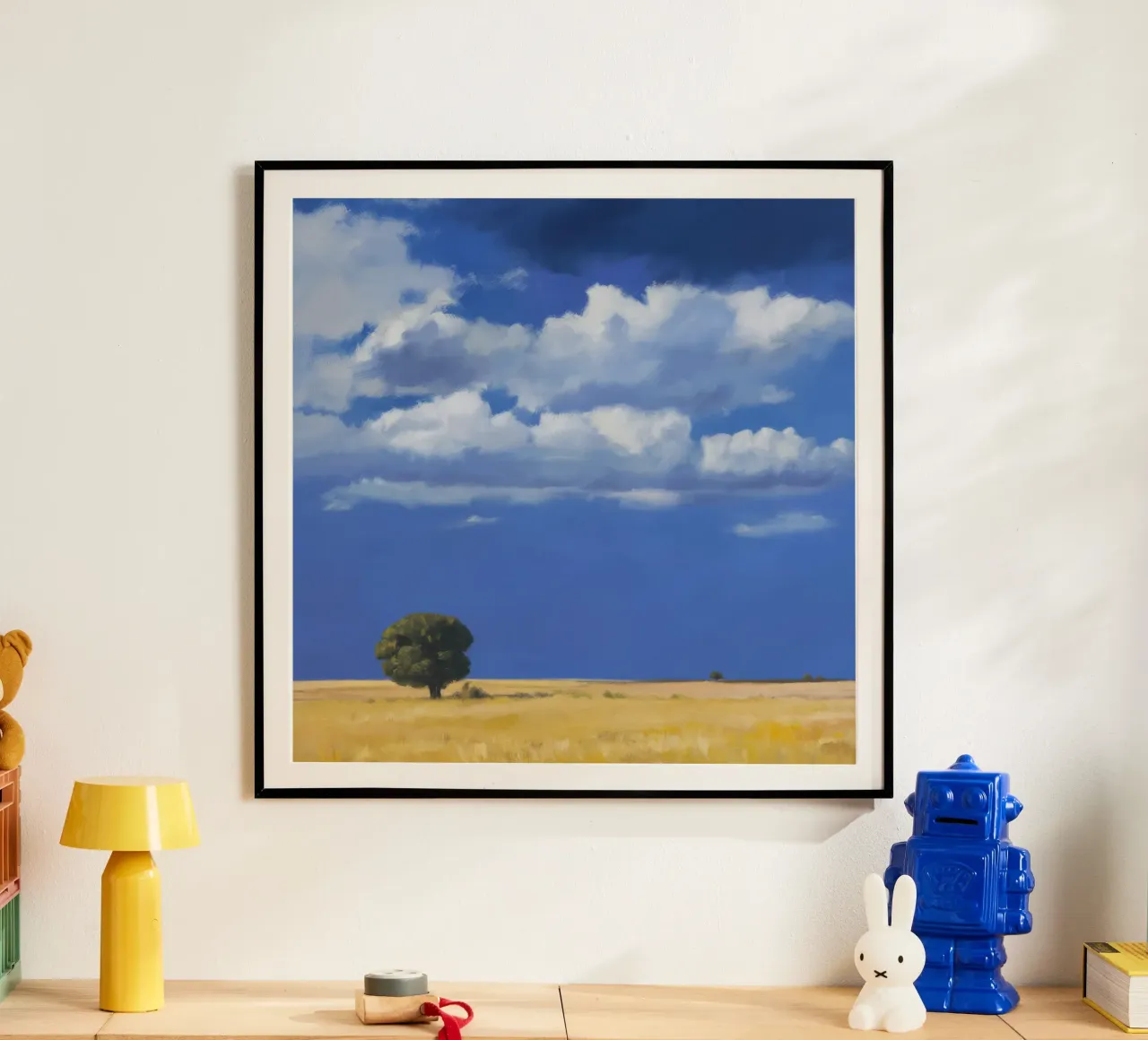 Sogno della Distesa d'Oro poster con telaio in alluminio da Infinite Chroma