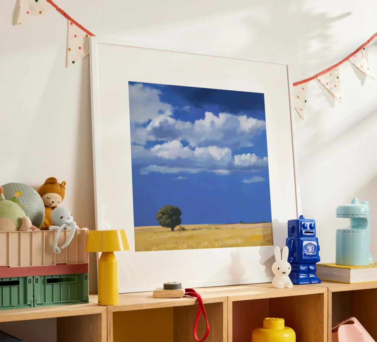 Sogno della Distesa d'Oro poster con telaio in alluminio da Infinite Chroma