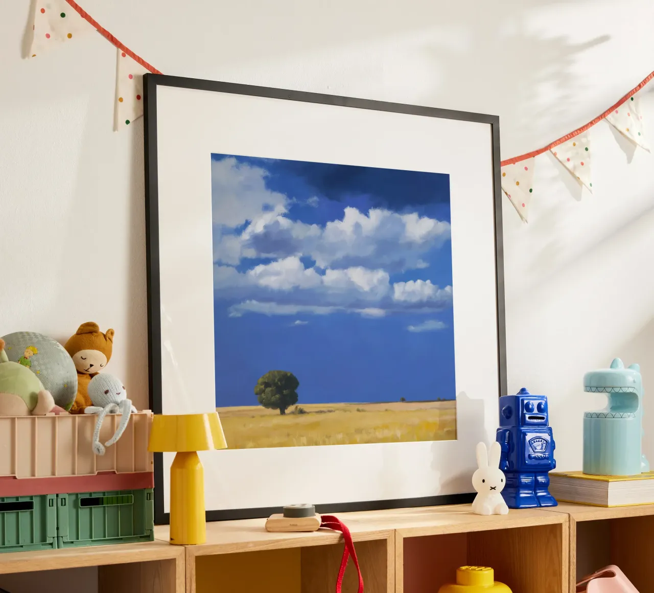 Sogno della Distesa d'Oro poster con telaio in alluminio da Infinite Chroma