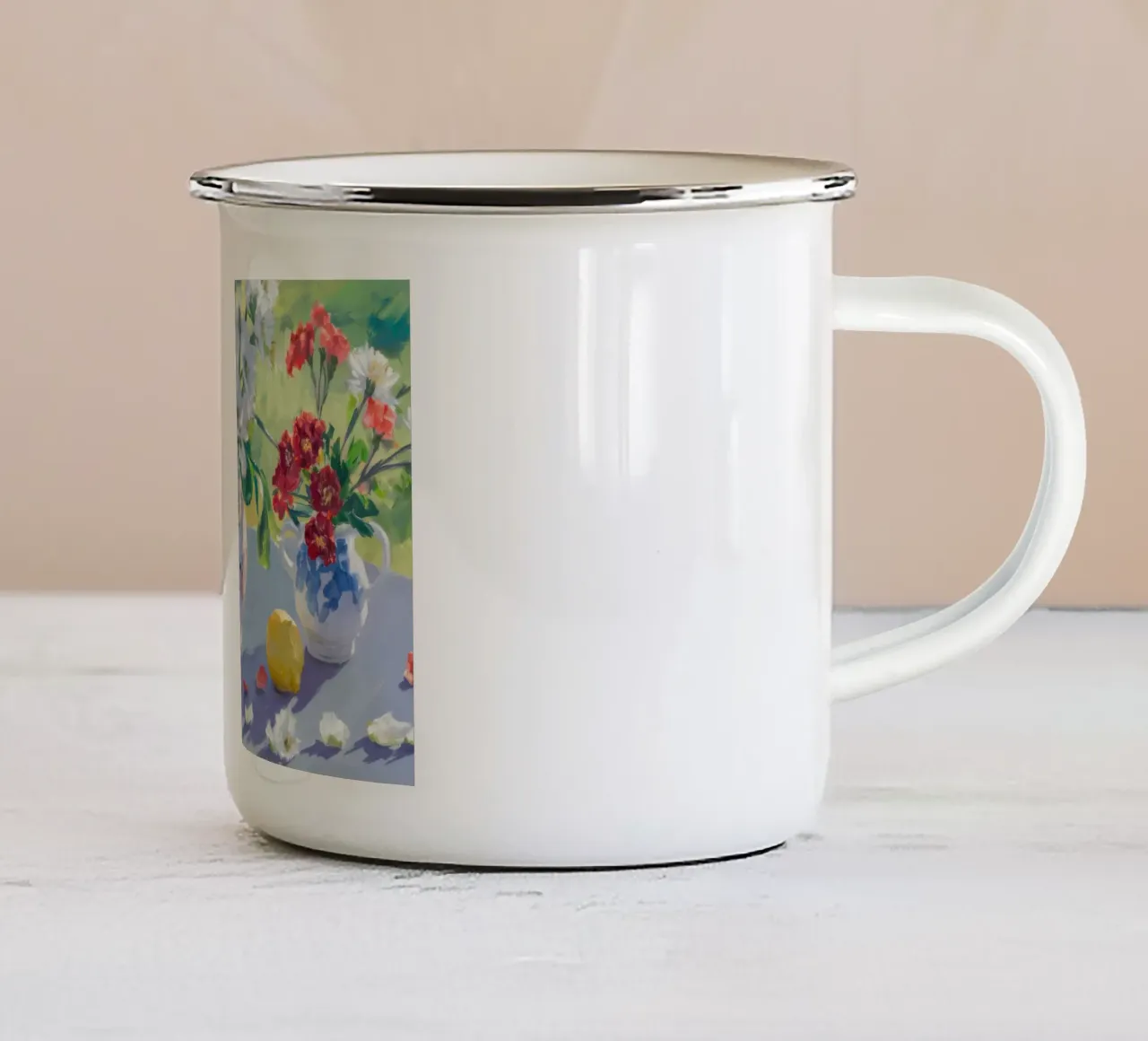 Agrumi in fiore tazza in smalto da Celestial Harmony