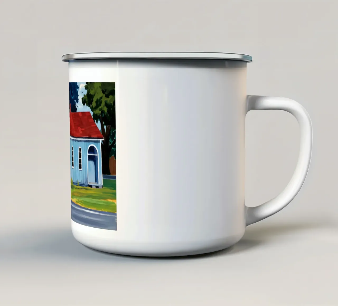 Casa del Tetto Rosso tazza in smalto da Silk Palette