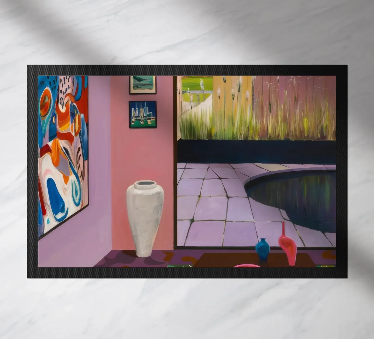 Salone della rosa corallina zerbino da Opal Strokes