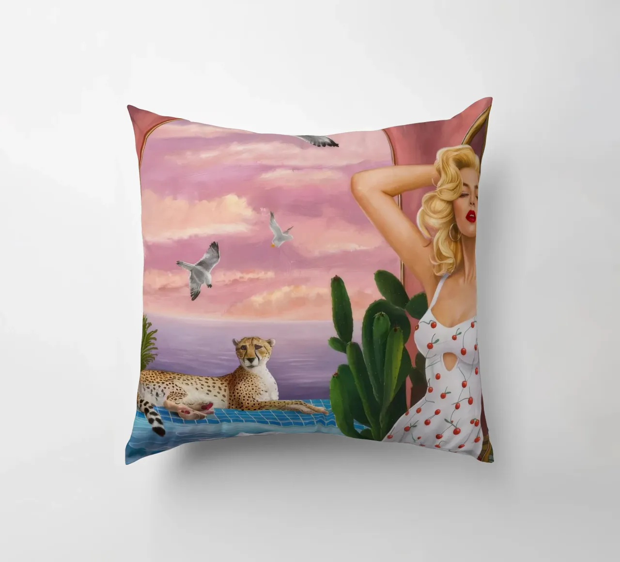 Retro Wave Siren cuscino da Infinite Chroma