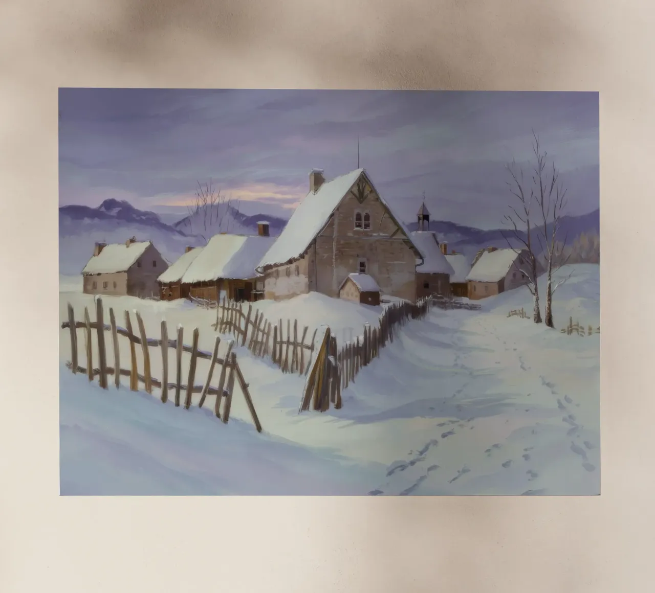 Cascina Snowbound Pace pellicola backlit da Radiance Landscape