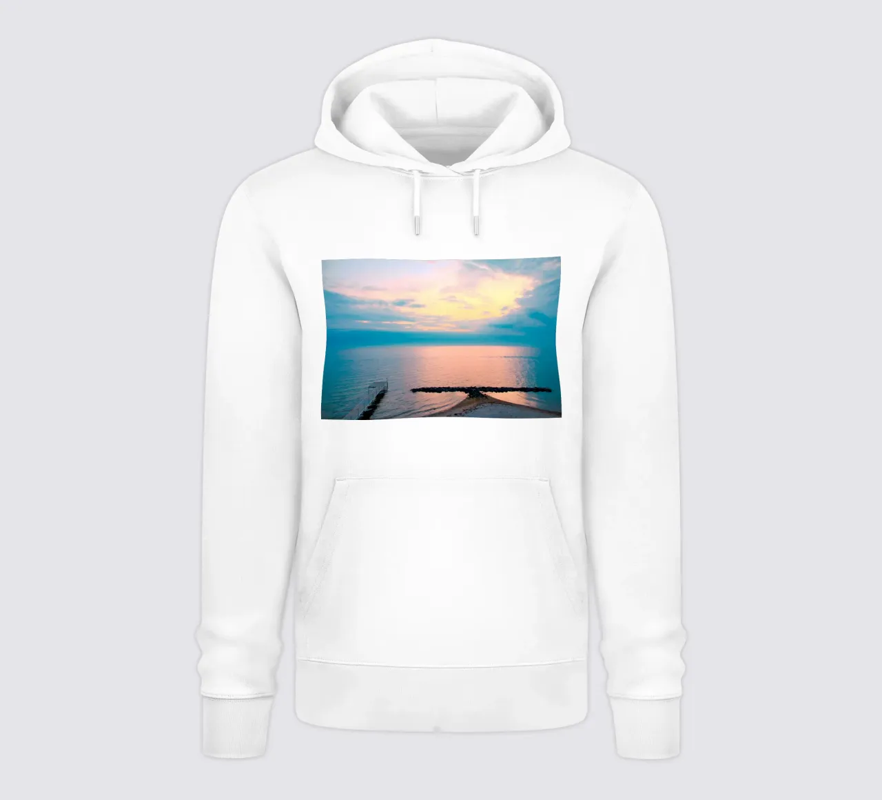 molo oceanico felpa con cappuccio da space words