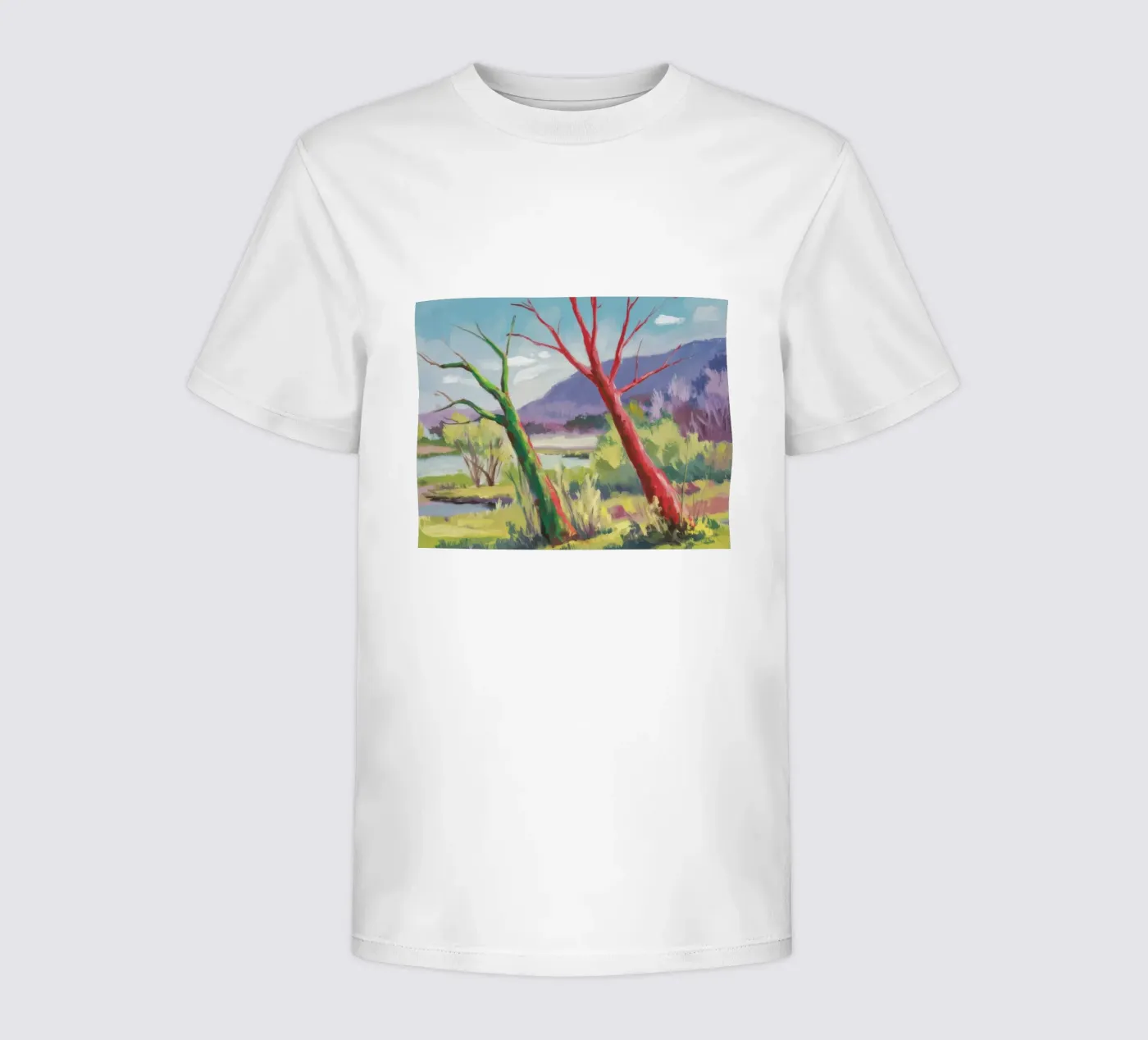 Sentiero degli alberi cremisi t-shirt bambini da Celestial Harmony
