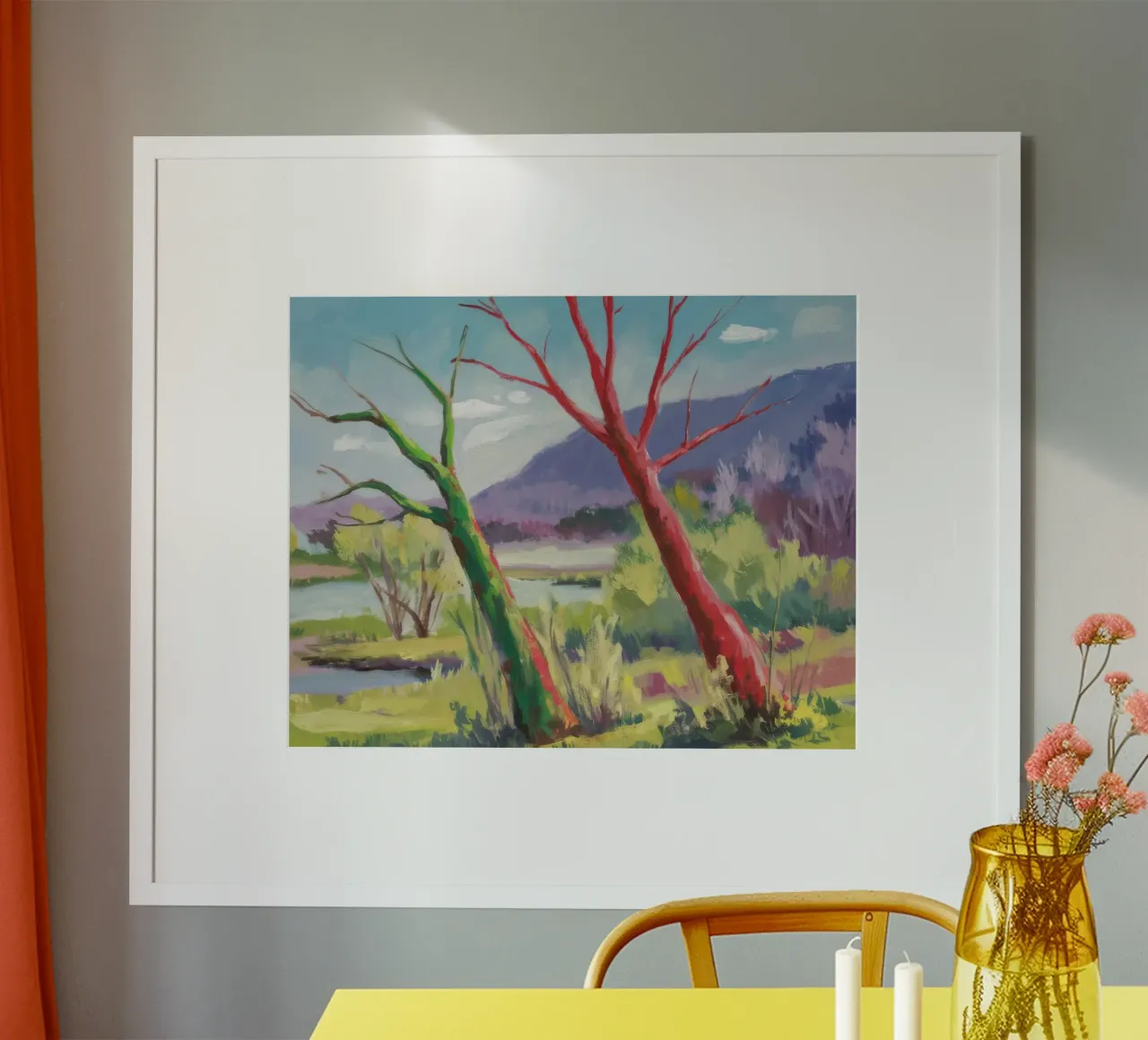 Crimson Tree Path product.type.poster common.byCreator Celestial Harmony