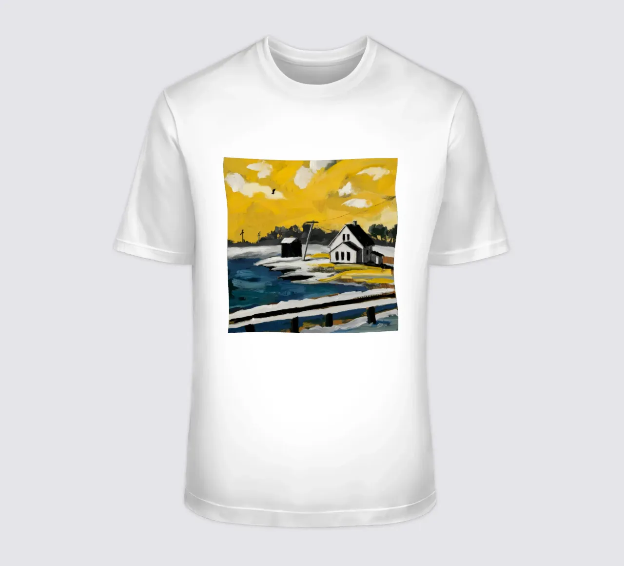 Piani di marea astratti t-shirt da Silk Palette