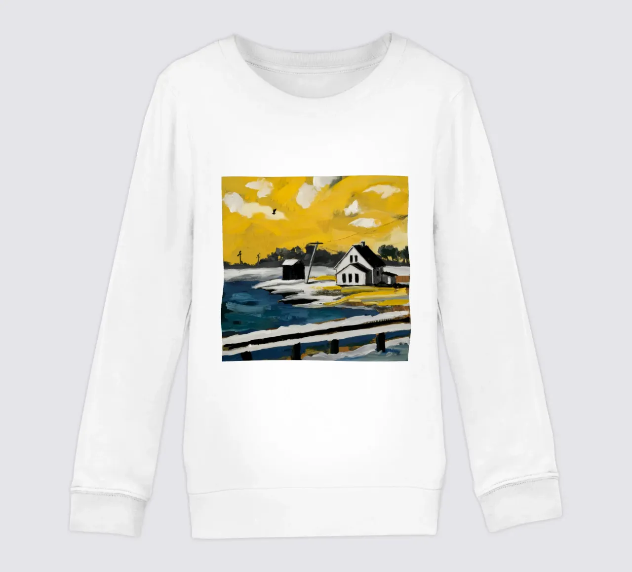 Abstracted Tidal Flats kids sweatshirt by Silk Palette