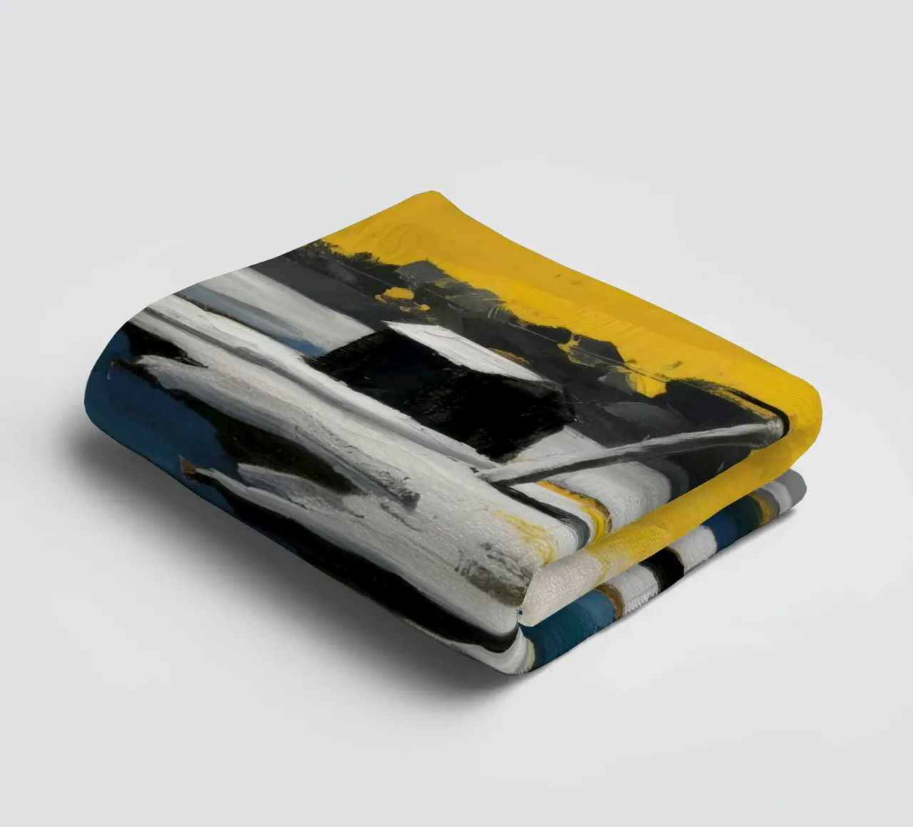 Abstracted Tidal Flats towel by Silk Palette