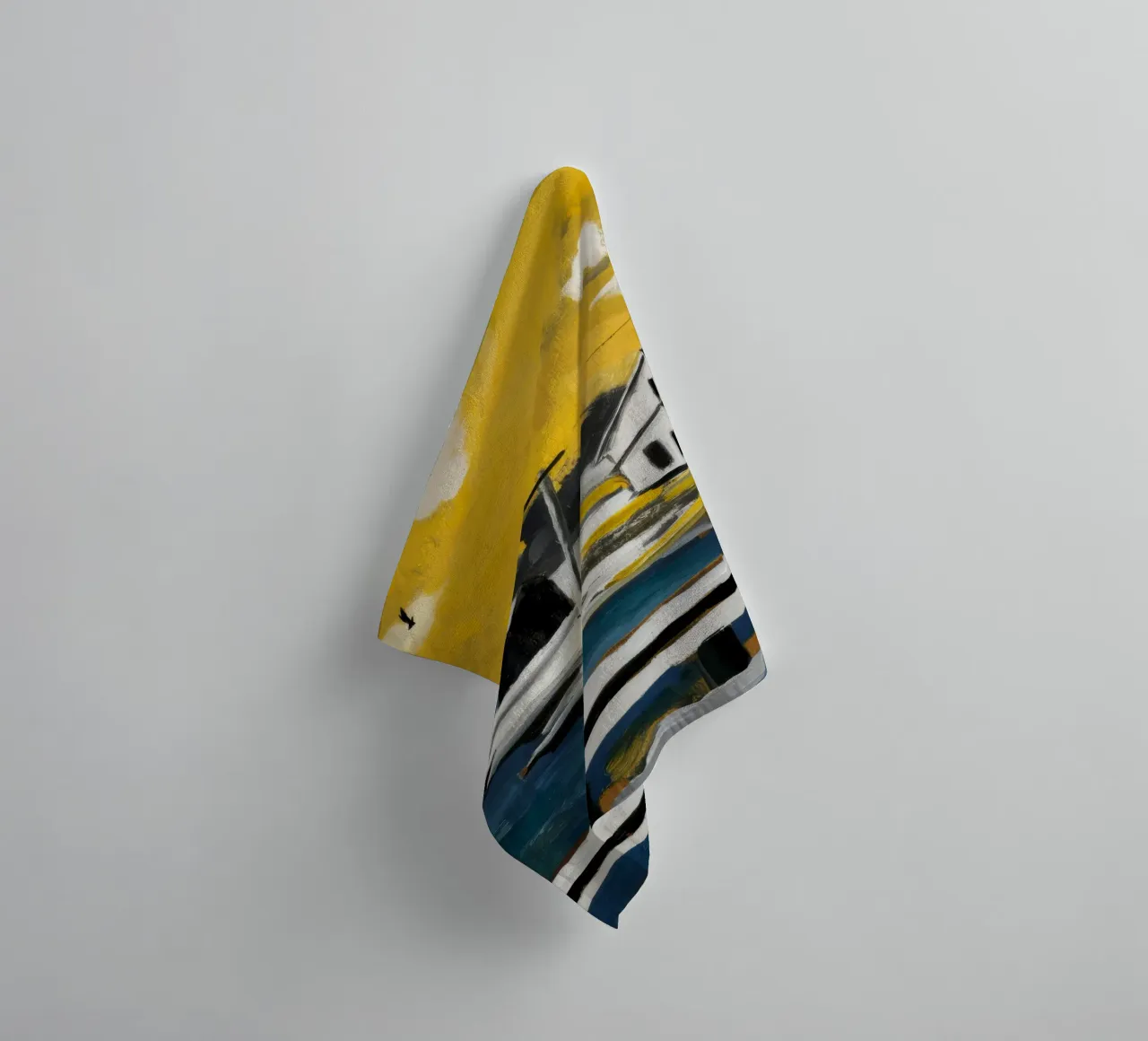 Abstracted Tidal Flats towel by Silk Palette