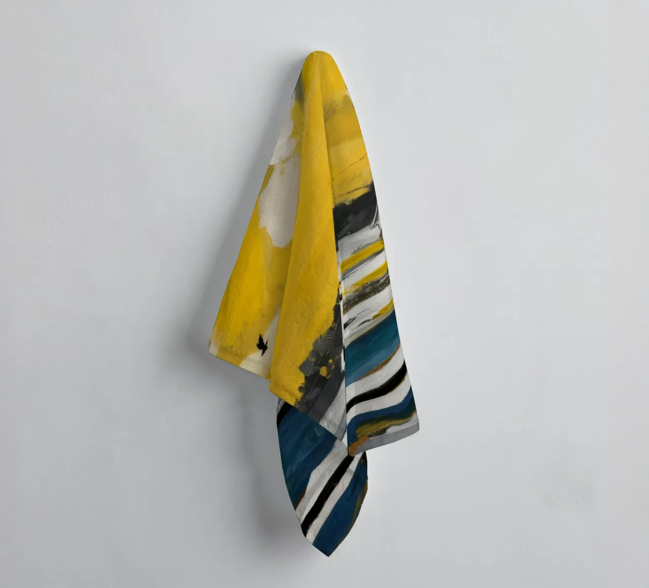 Abstracted Tidal Flats towel by Silk Palette