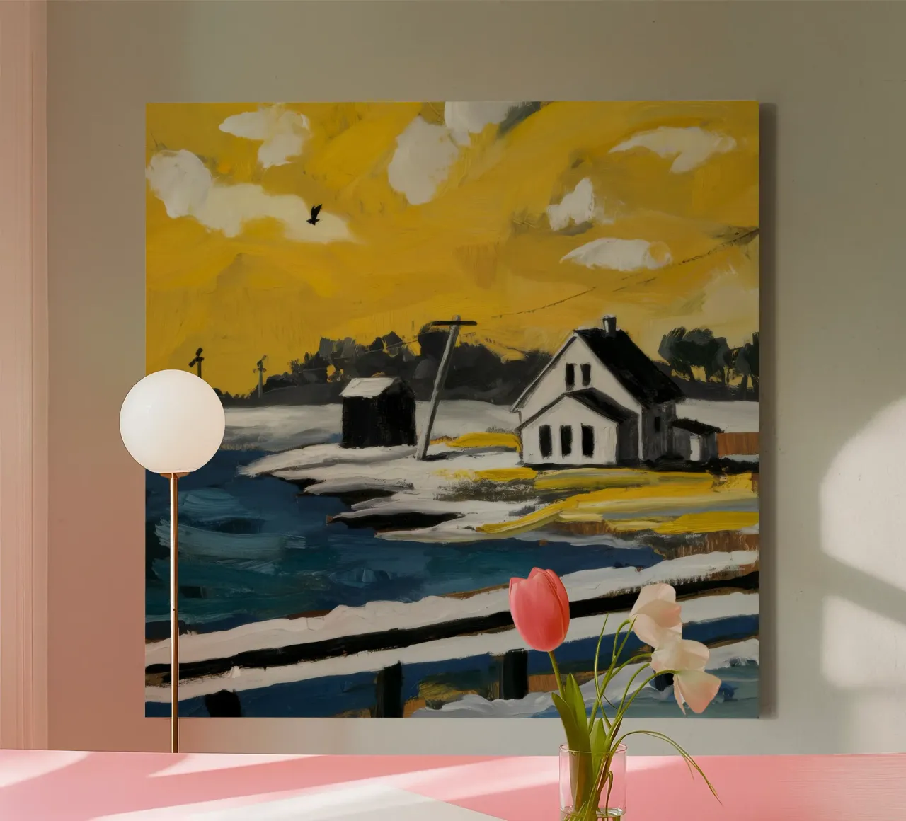Abstracted Tidal Flats canvas by Silk Palette