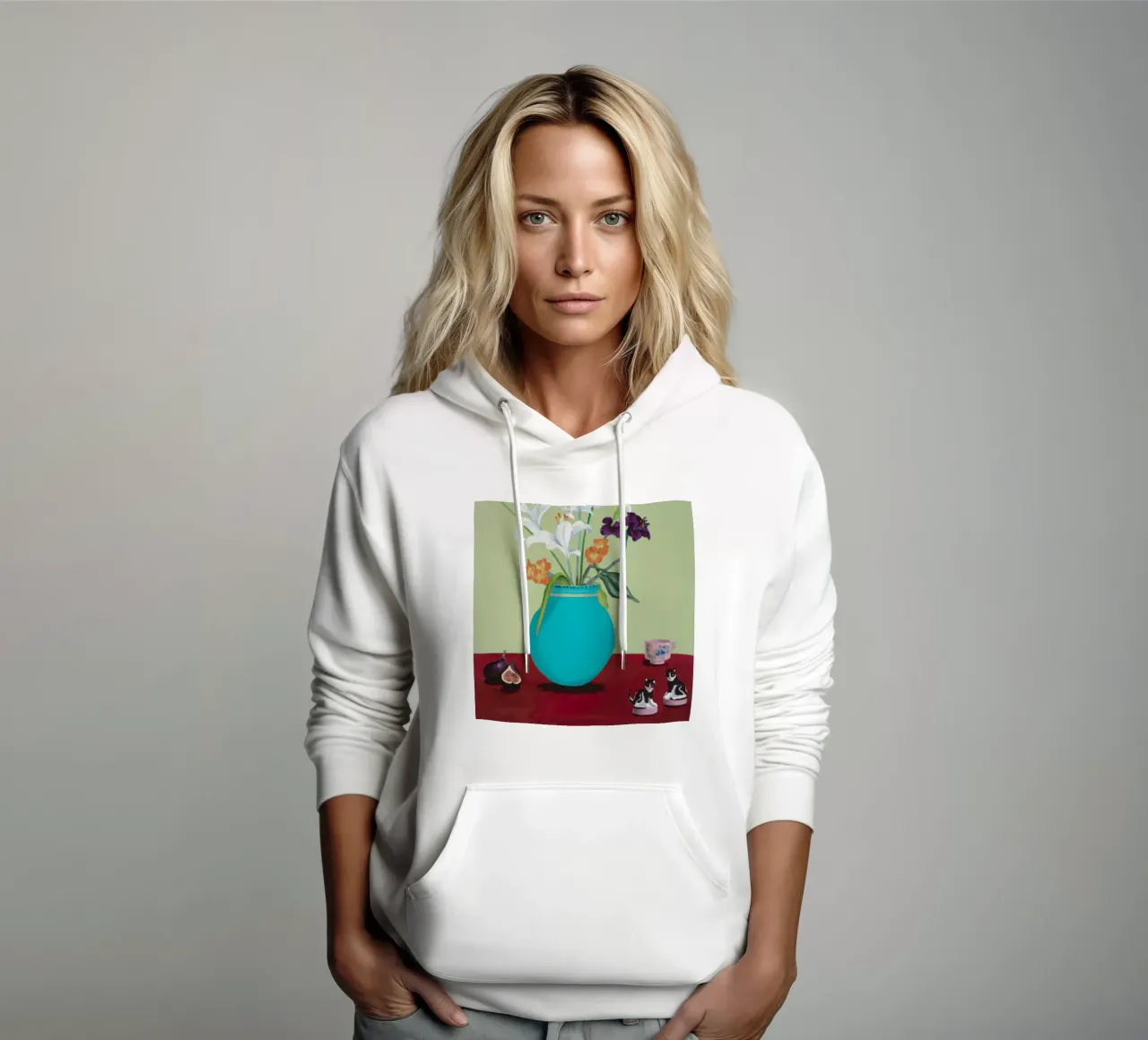 Fichi a fiore d'acqua felpa con cappuccio da Opal Strokes