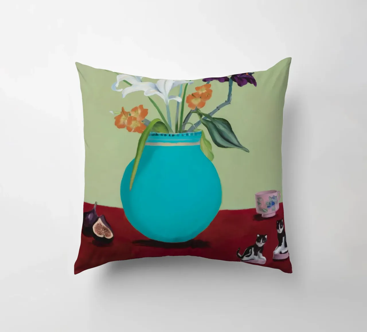 Fichi a fiore d'acqua cuscino da Opal Strokes