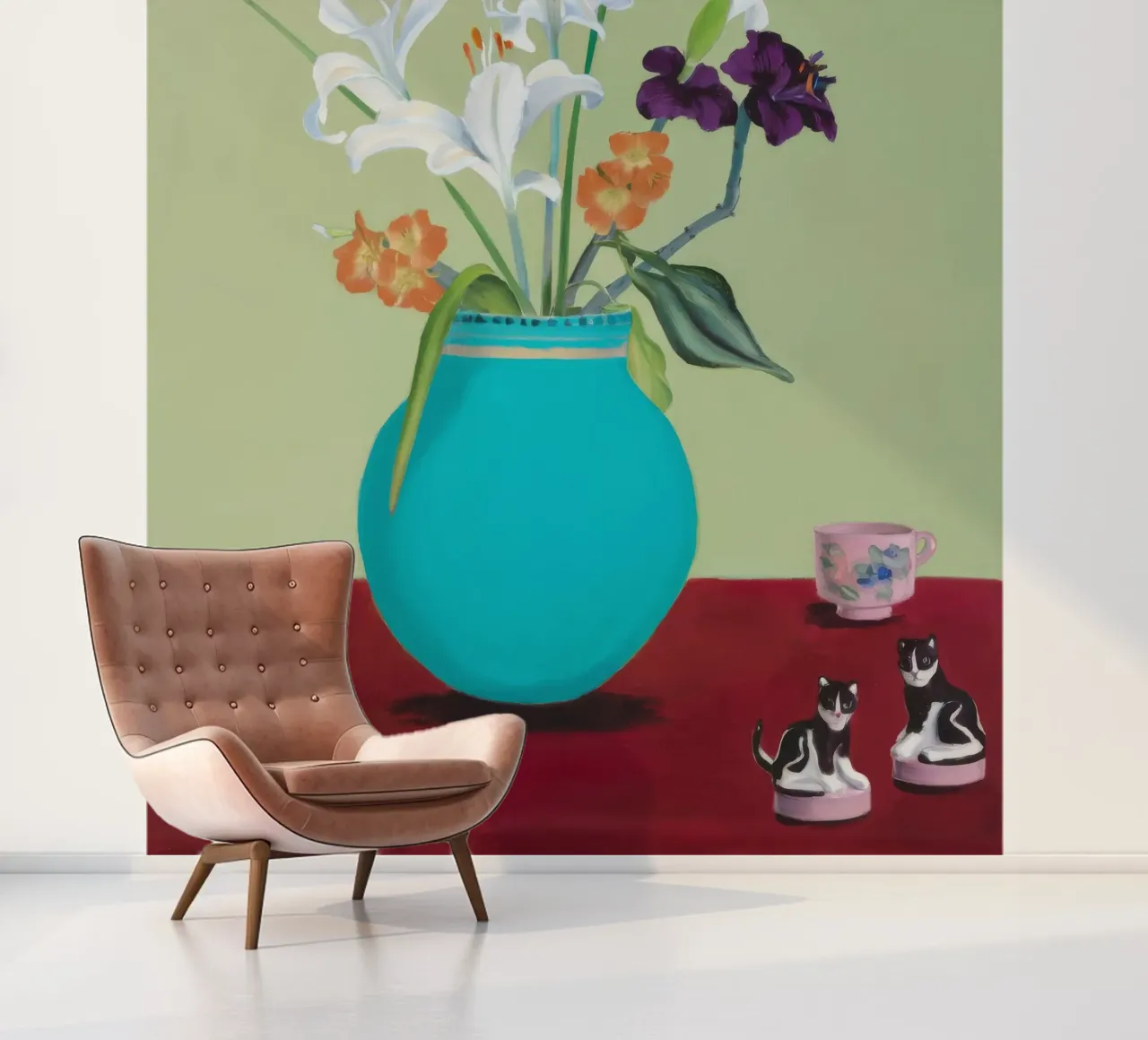 Aqua Bloom Figs photo wallpaper by Opal Strokes