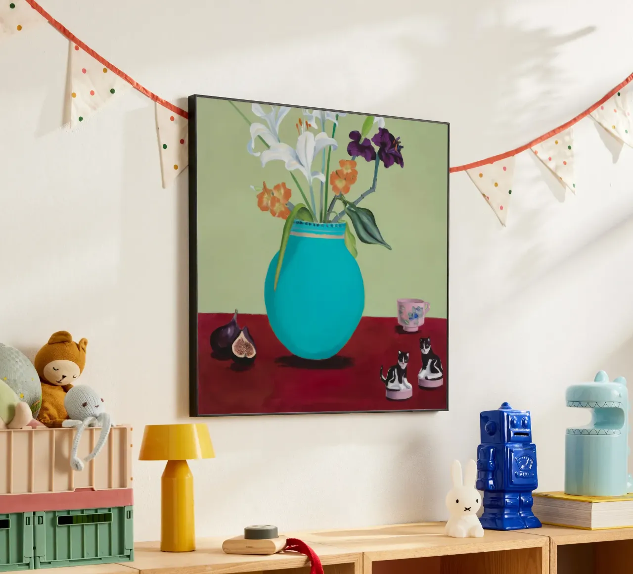 Aqua Bloom Feigen Alu-Dibond von Opal Strokes