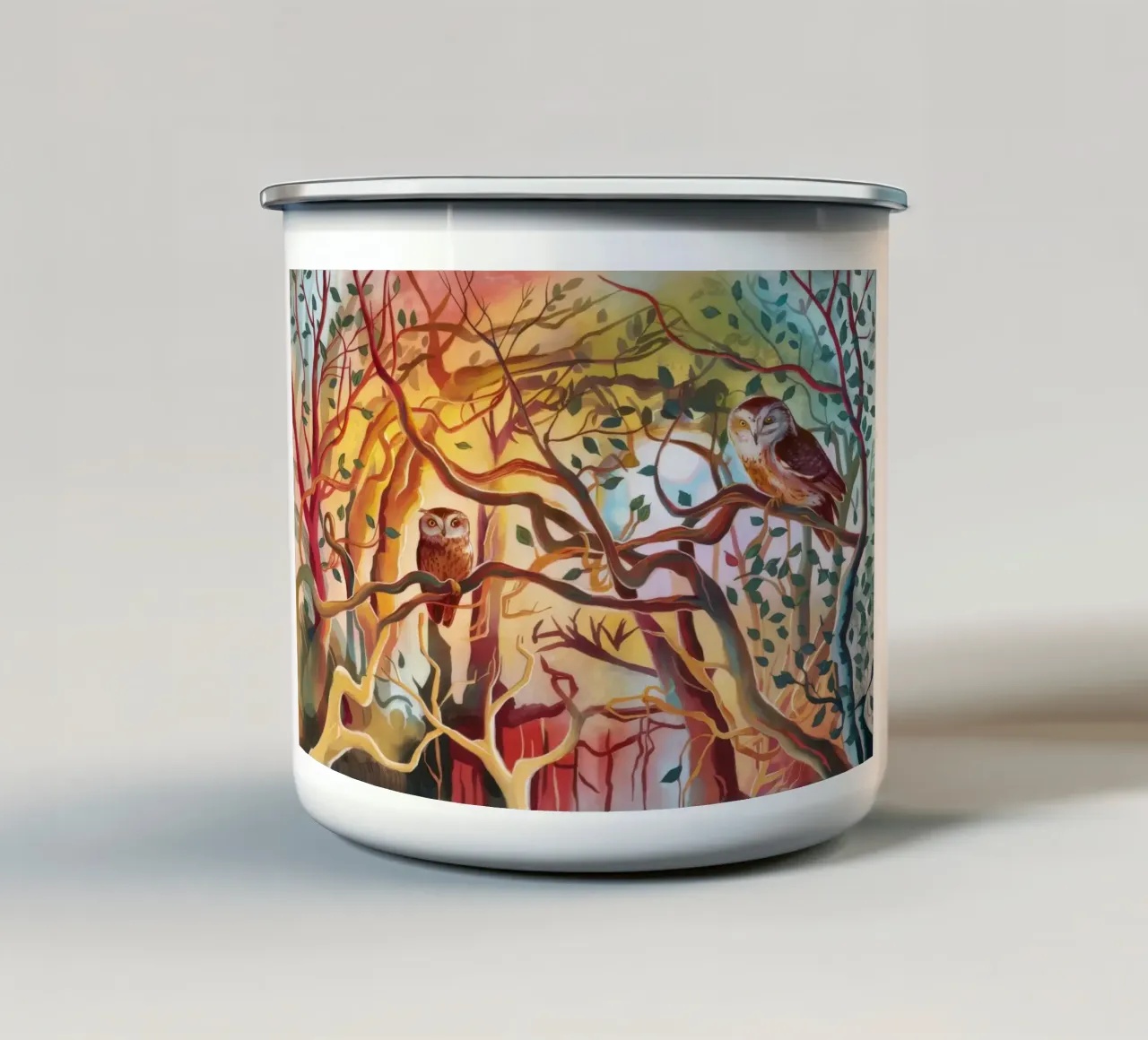 Orchestra della Voliera d'Autunno tazza in smalto da Dream Spectrum