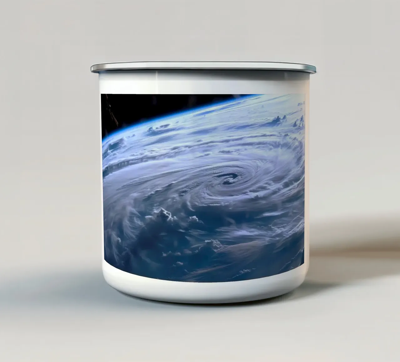 tempesta di terra tazza in smalto da space words