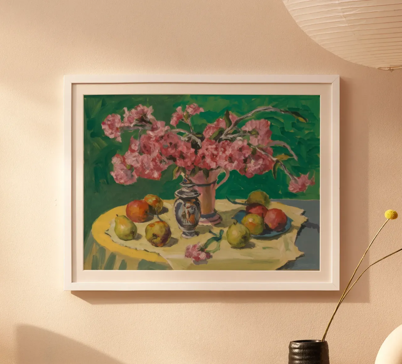 Abbondanza di frutta nel frutteto poster con telaio in plastica da Radiance Landscape