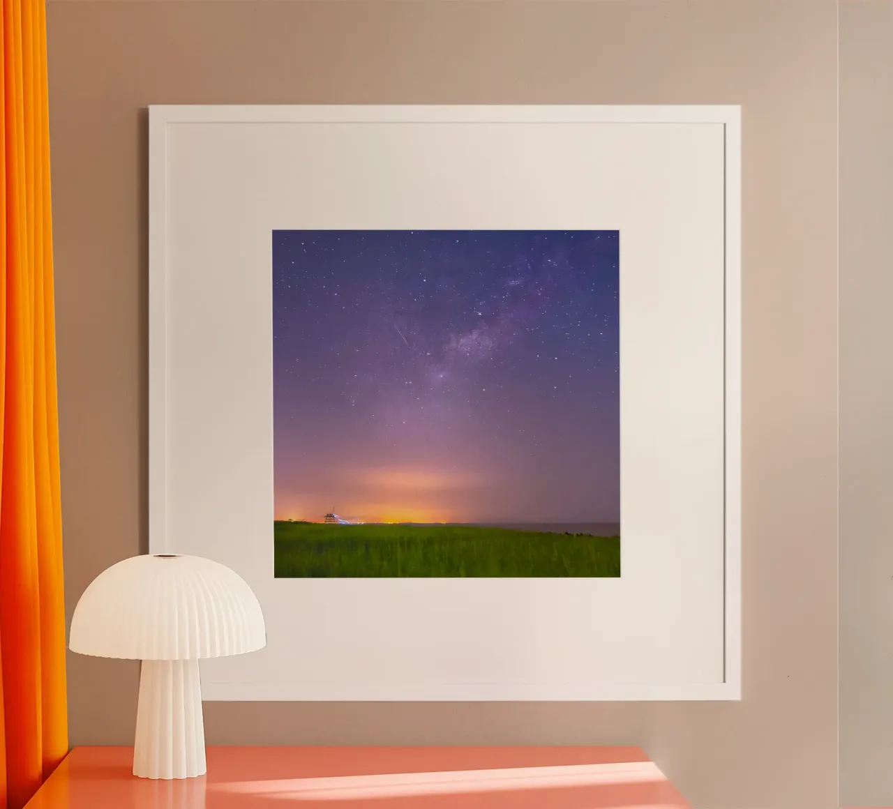 calma celeste poster con telaio in alluminio da space words