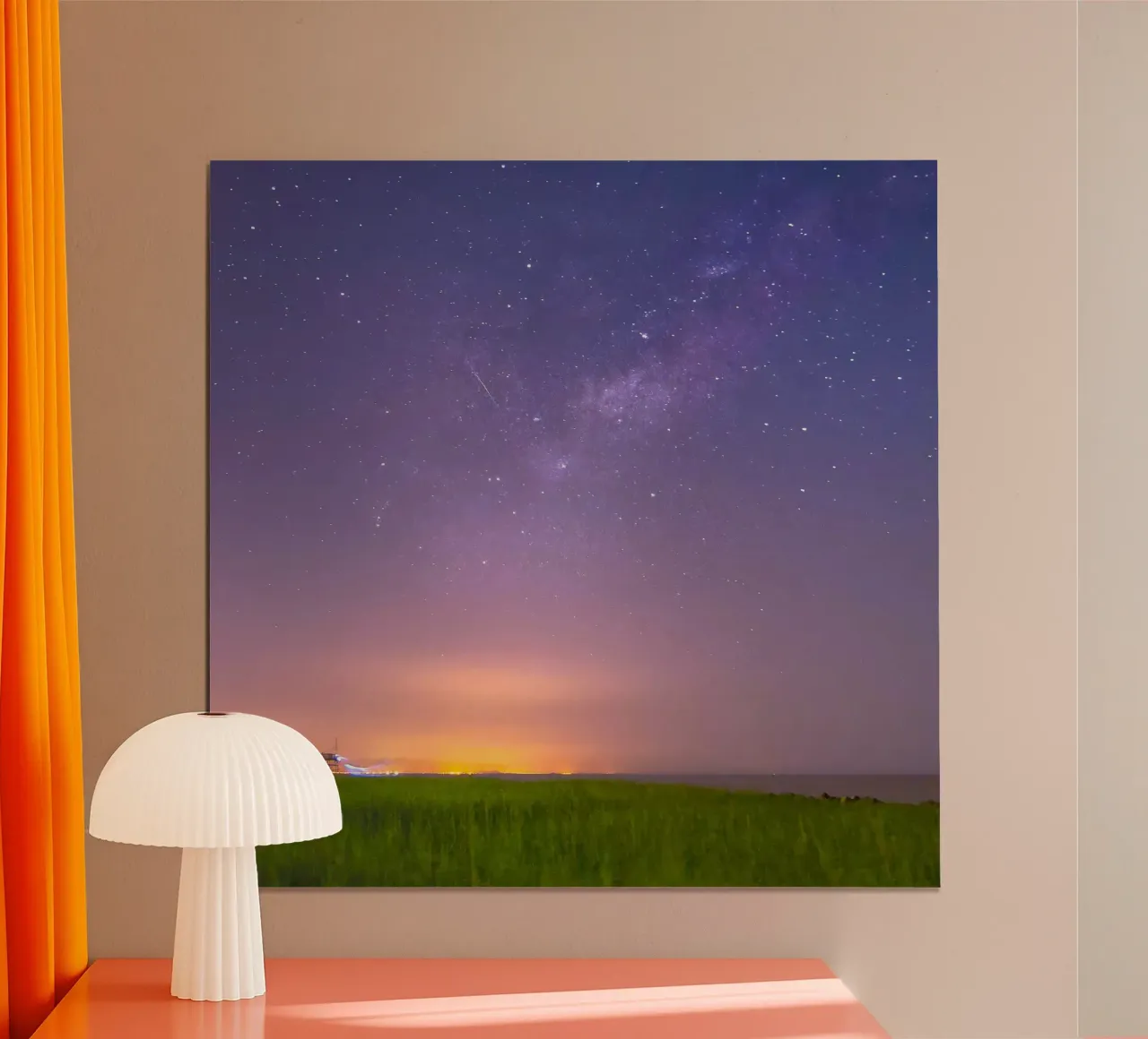 calma celeste poster con telaio in alluminio da space words