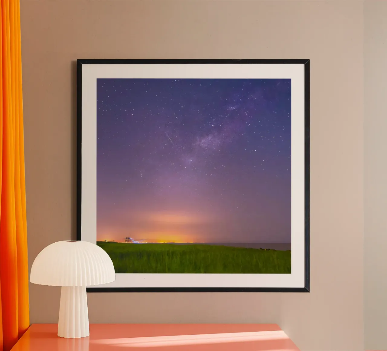 calma celeste poster con telaio in alluminio da space words