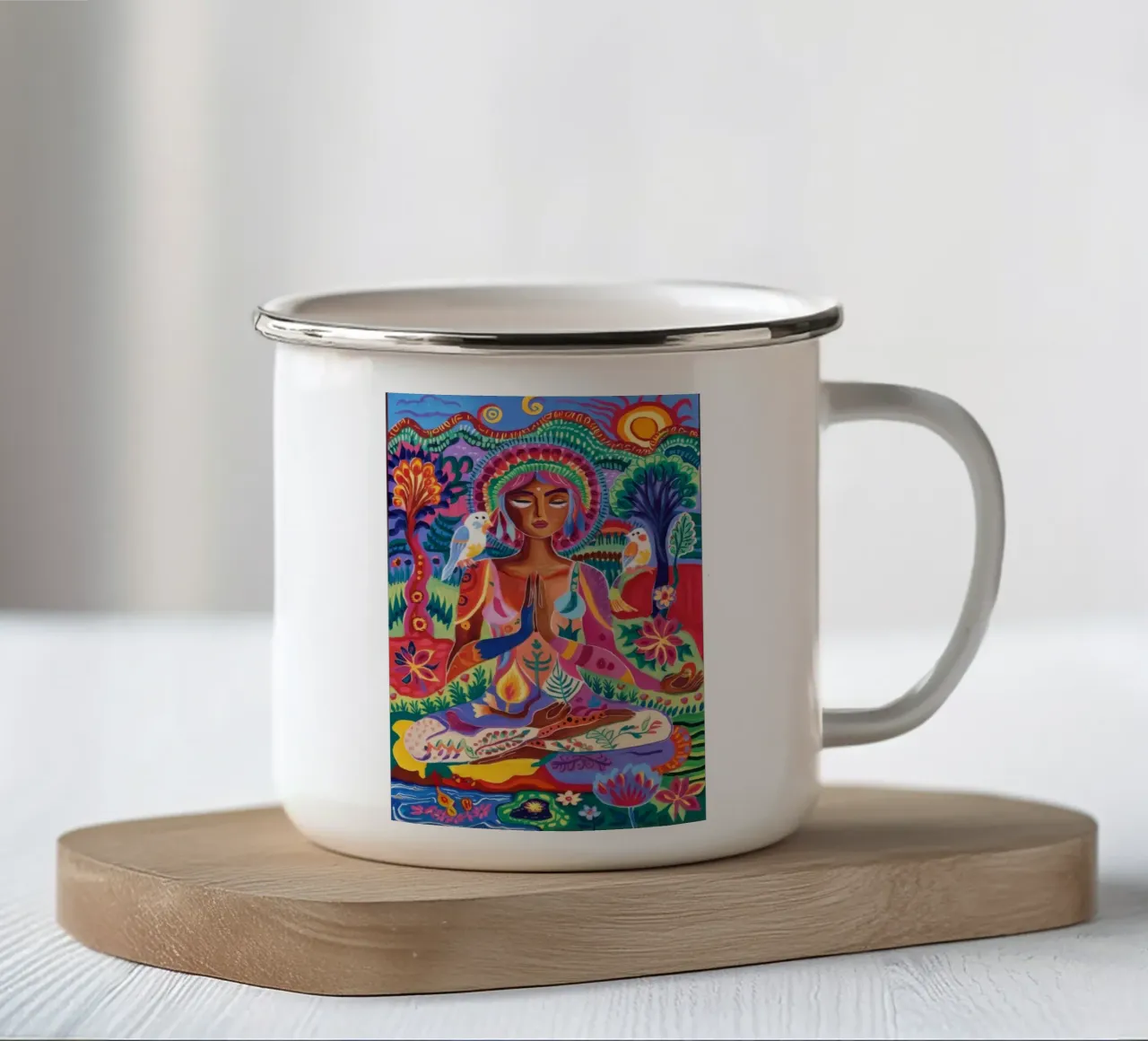 Spettro dell'aura della divinità tazza in smalto da Dream Spectrum