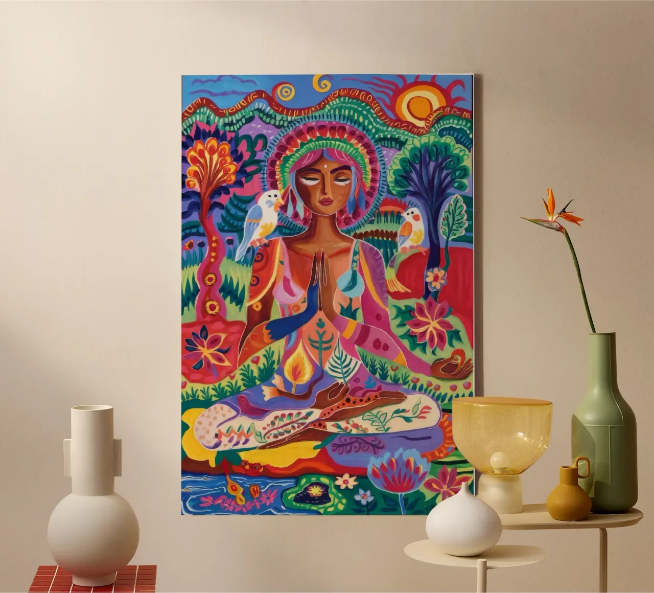 Het Aura-spectrum van de godheid canvas met Baklijst van Dream Spectrum