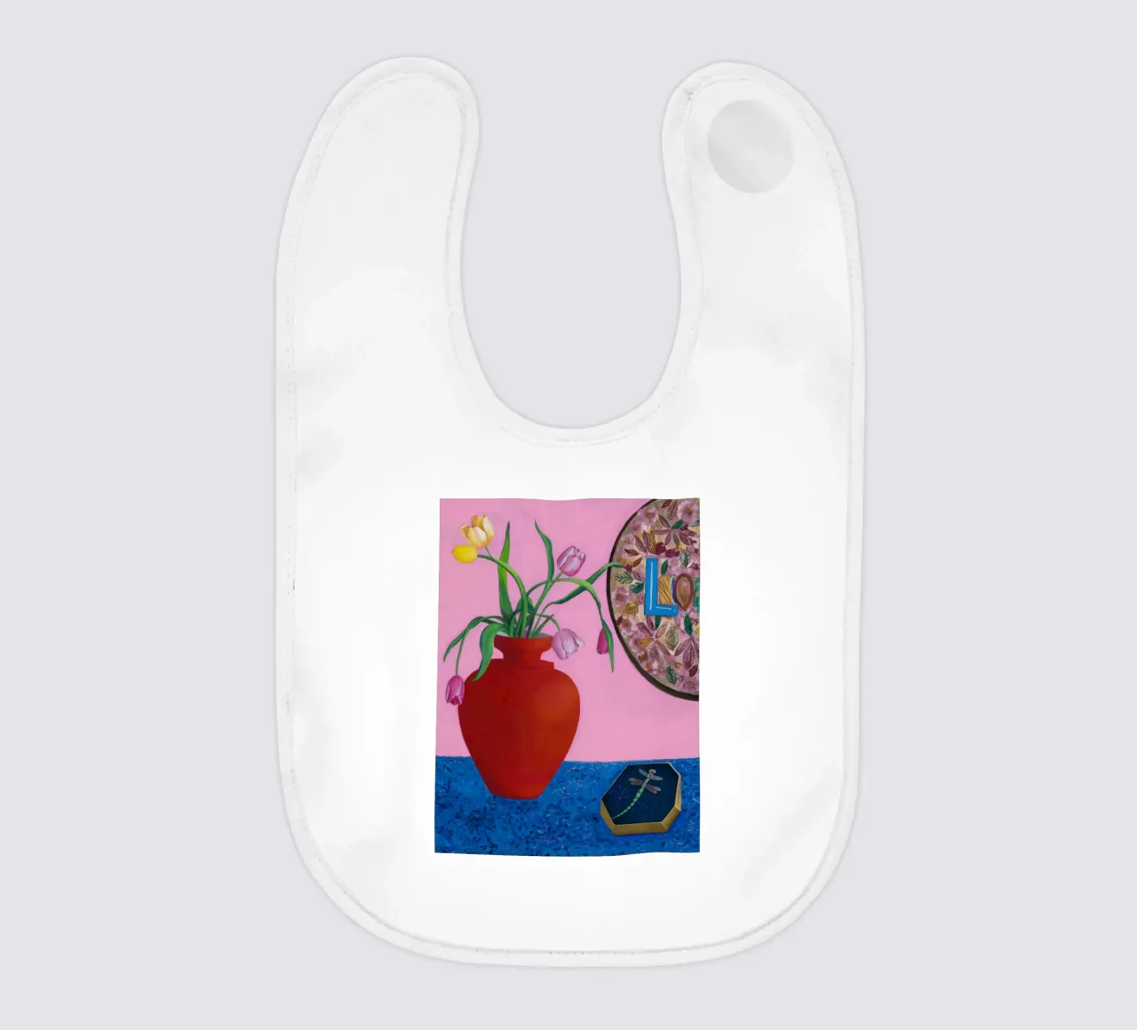 Scarlet Patterned Bloom bavaglino da Opal Strokes