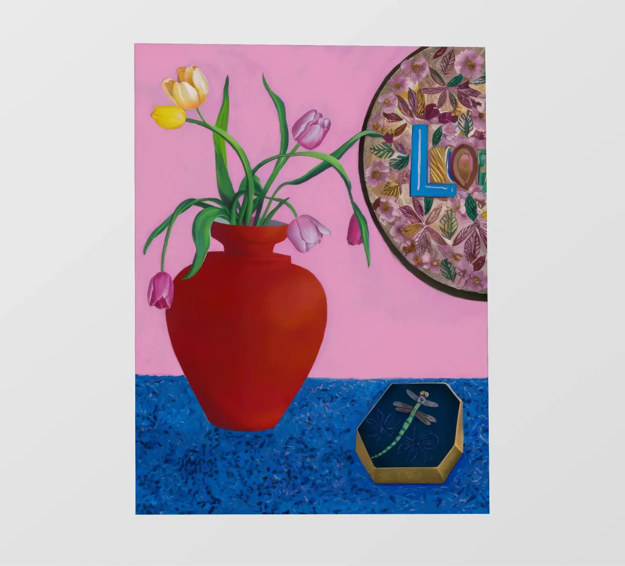 Scarlet Patterned Bloom fotobehang van Opal Strokes