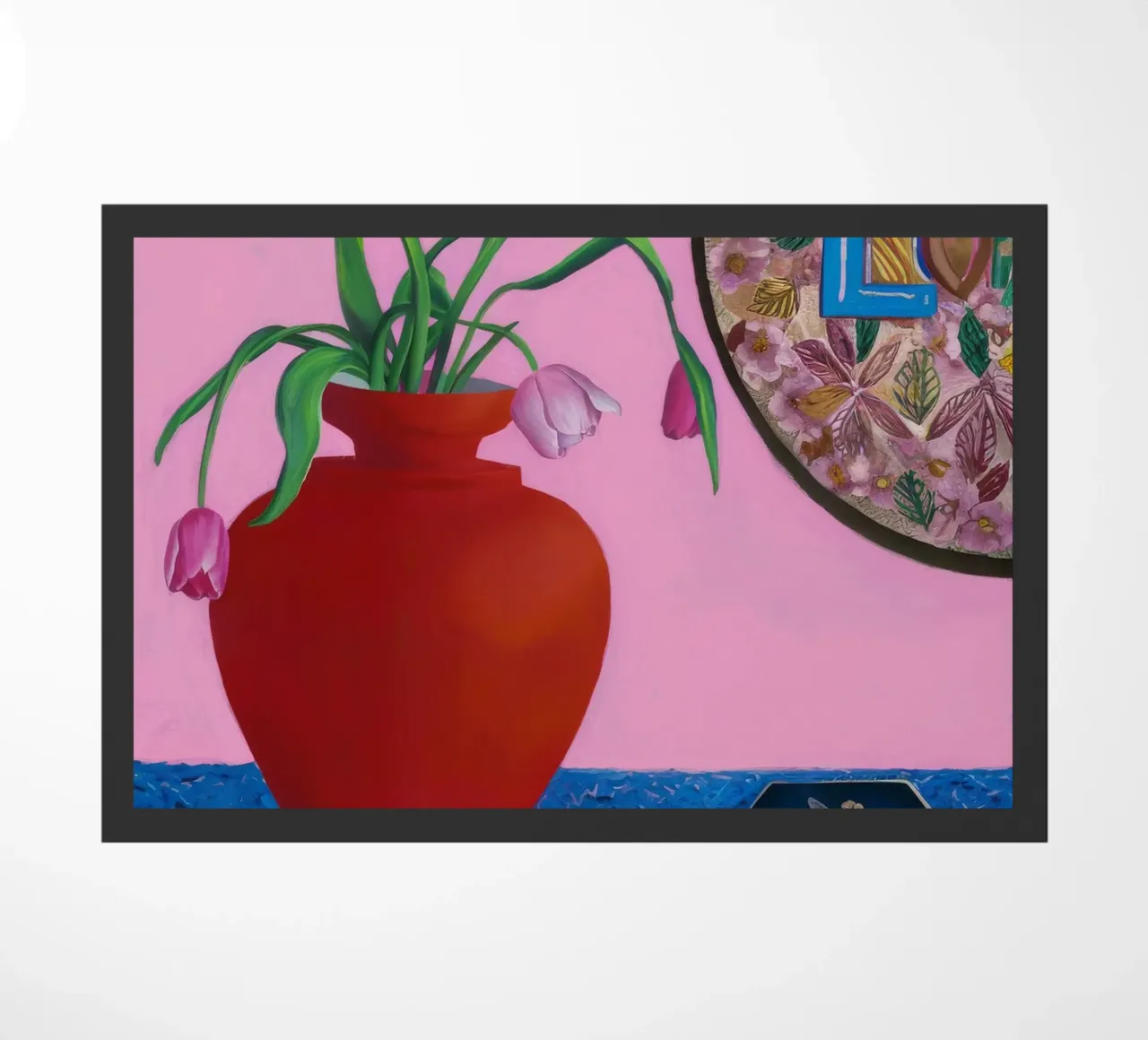 Scarlet Patterned Bloom doormat by Opal Strokes