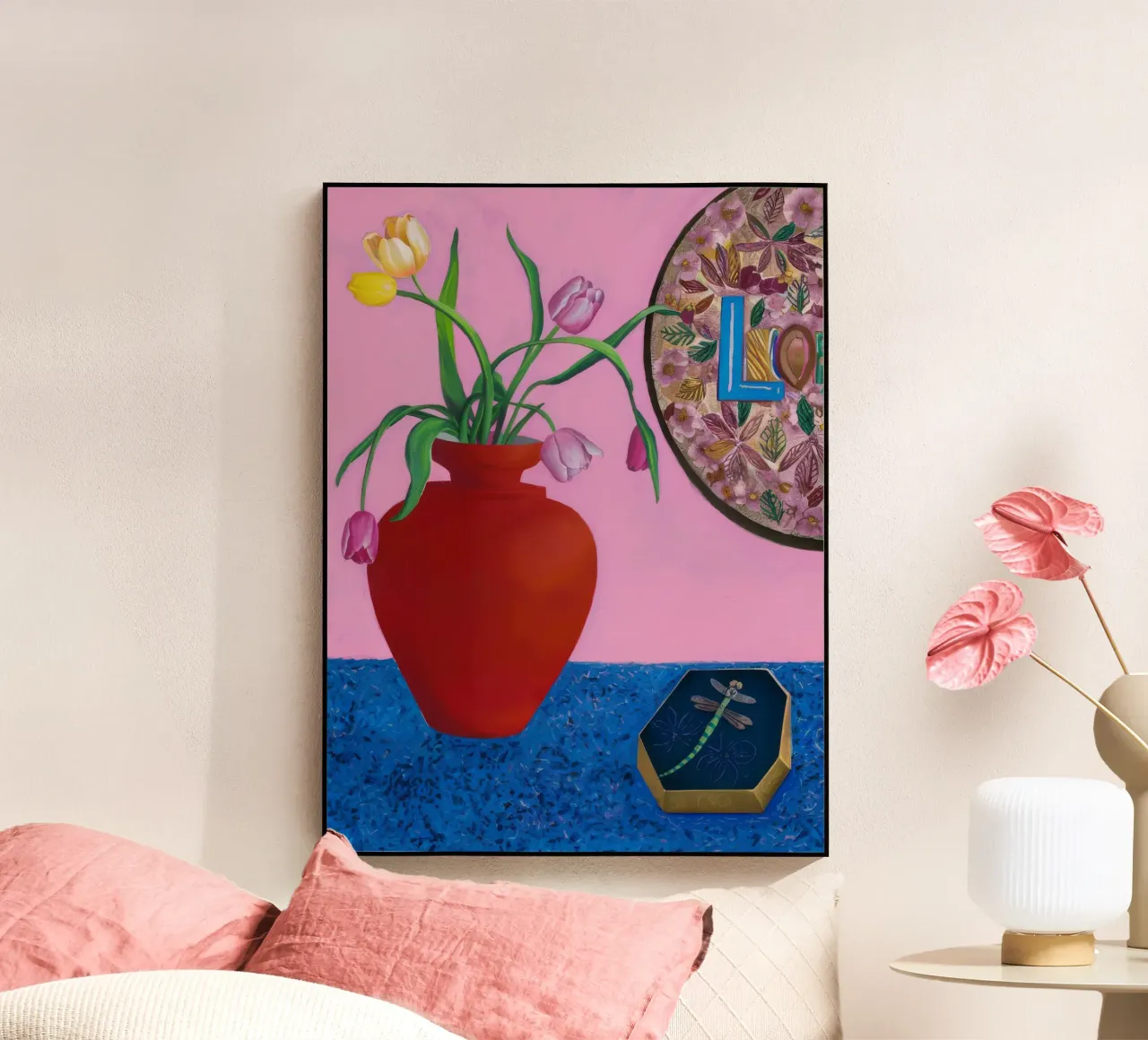 Scarlet Patterned Bloom plexiglass da Opal Strokes