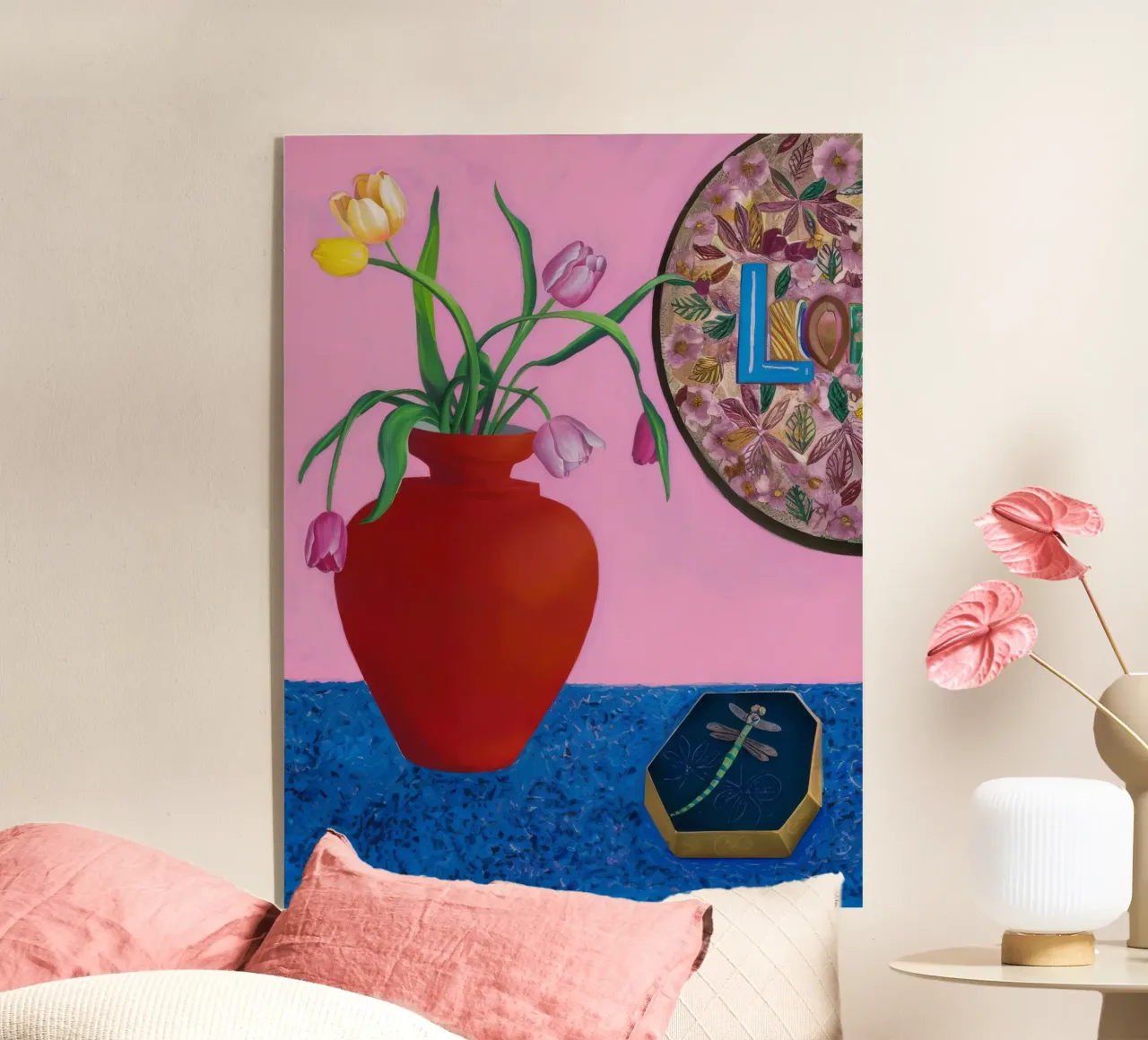 Scarlet Patterned Bloom plexiglass da Opal Strokes