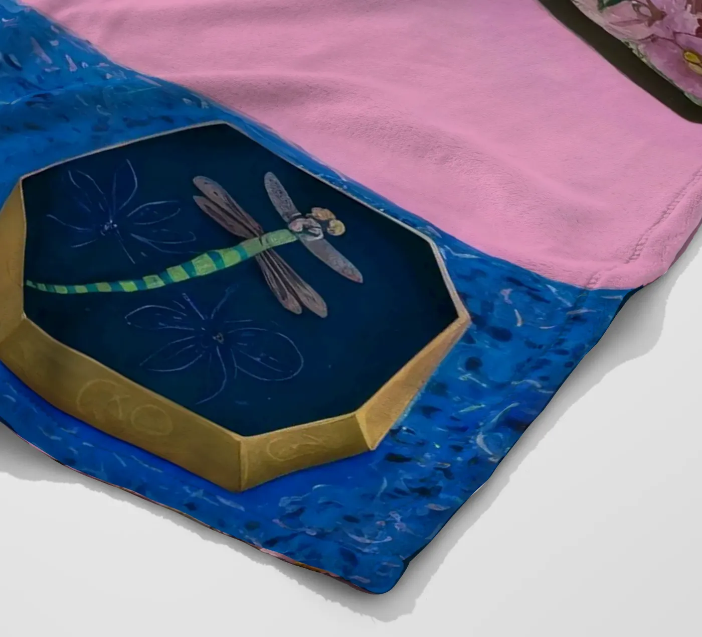 Scarlet Patterned Bloom fleece blanket by Opal Strokes