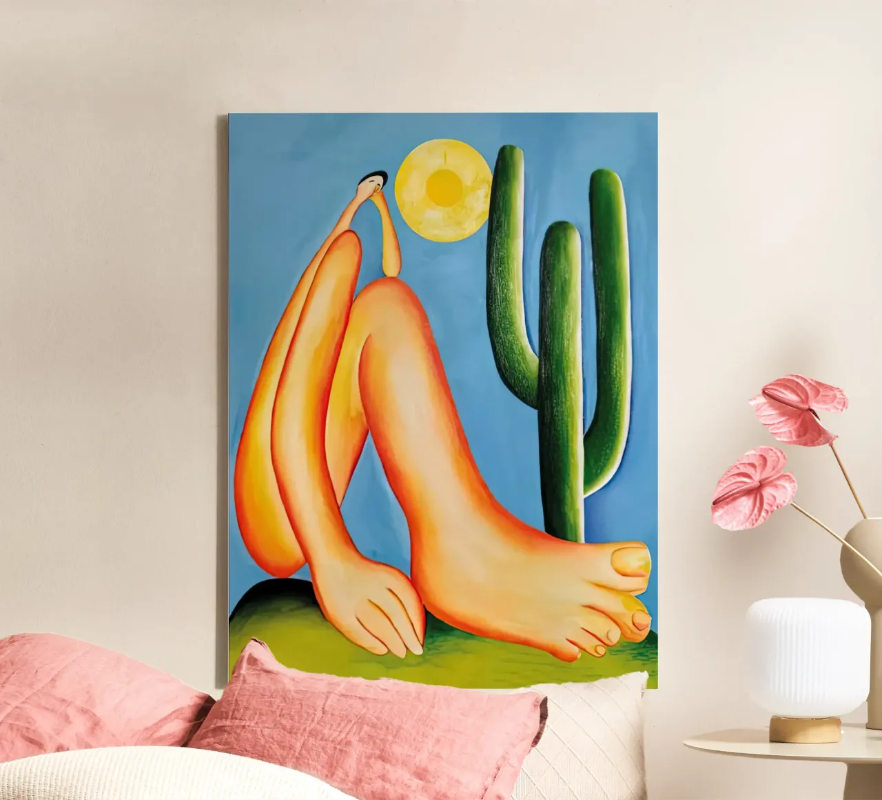 Cactus signora Tarsila do Amaral tela con Cornice a cassetta da ART BEST
