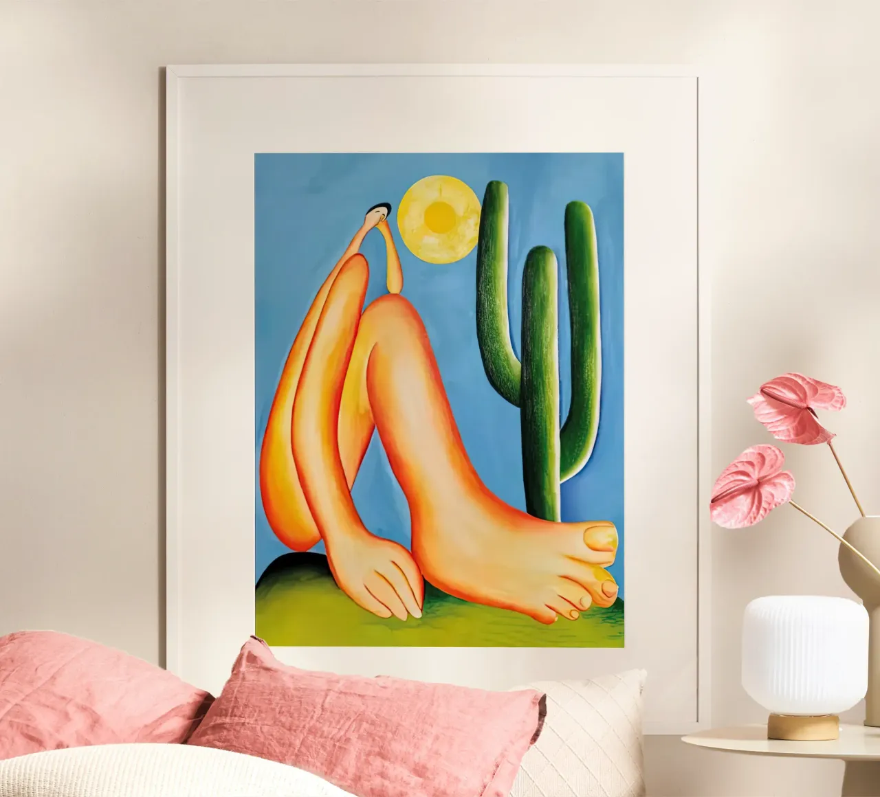 Cactus signora Tarsila do Amaral poster con telaio in plastica da ART BEST