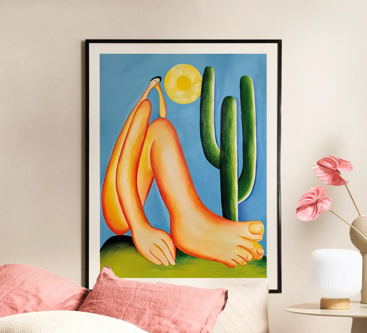Cactus signora Tarsila do Amaral poster con telaio in plastica da ART BEST