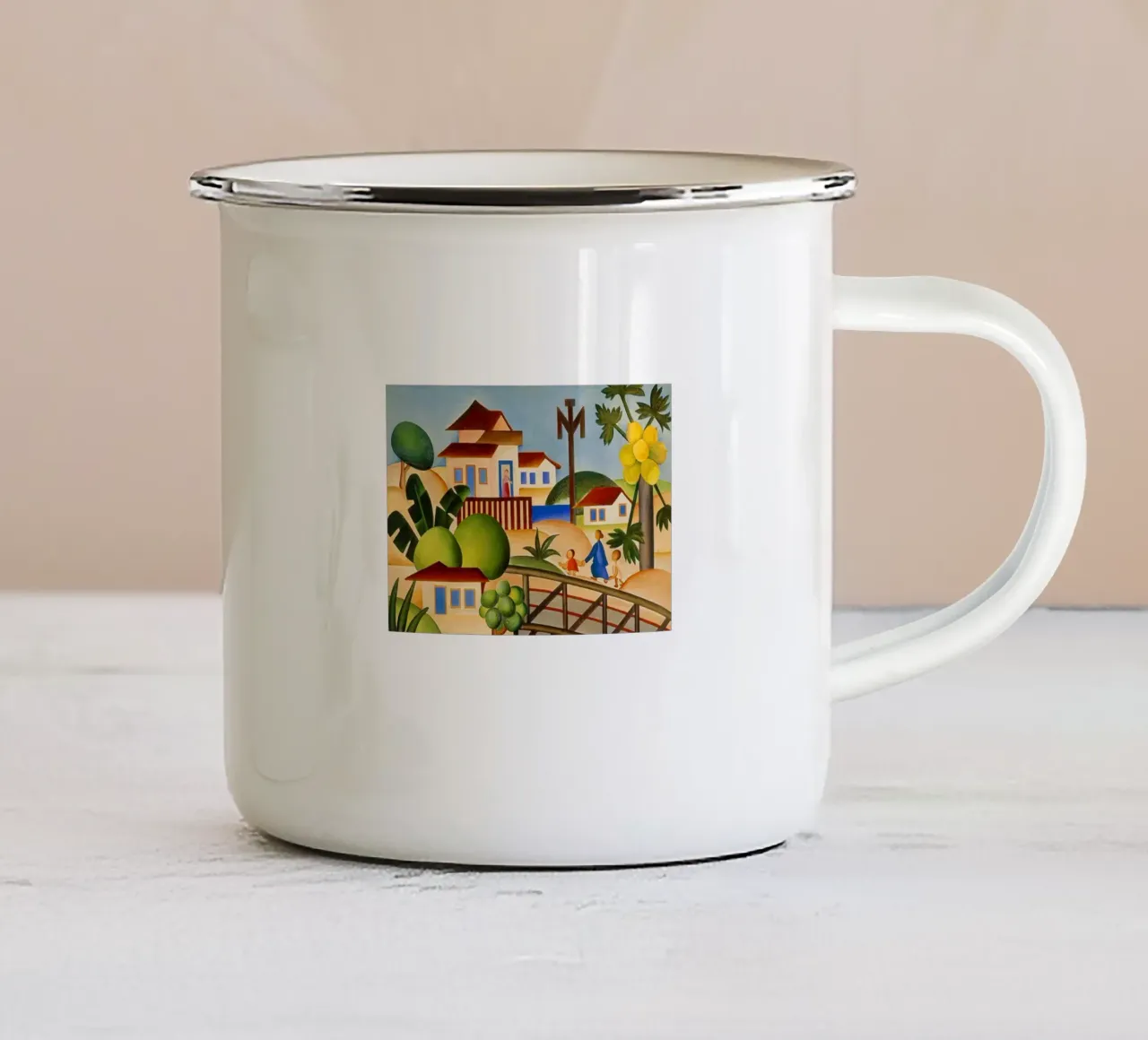 Tarsila do Amaral mamoeiro tazza in smalto da ART BEST