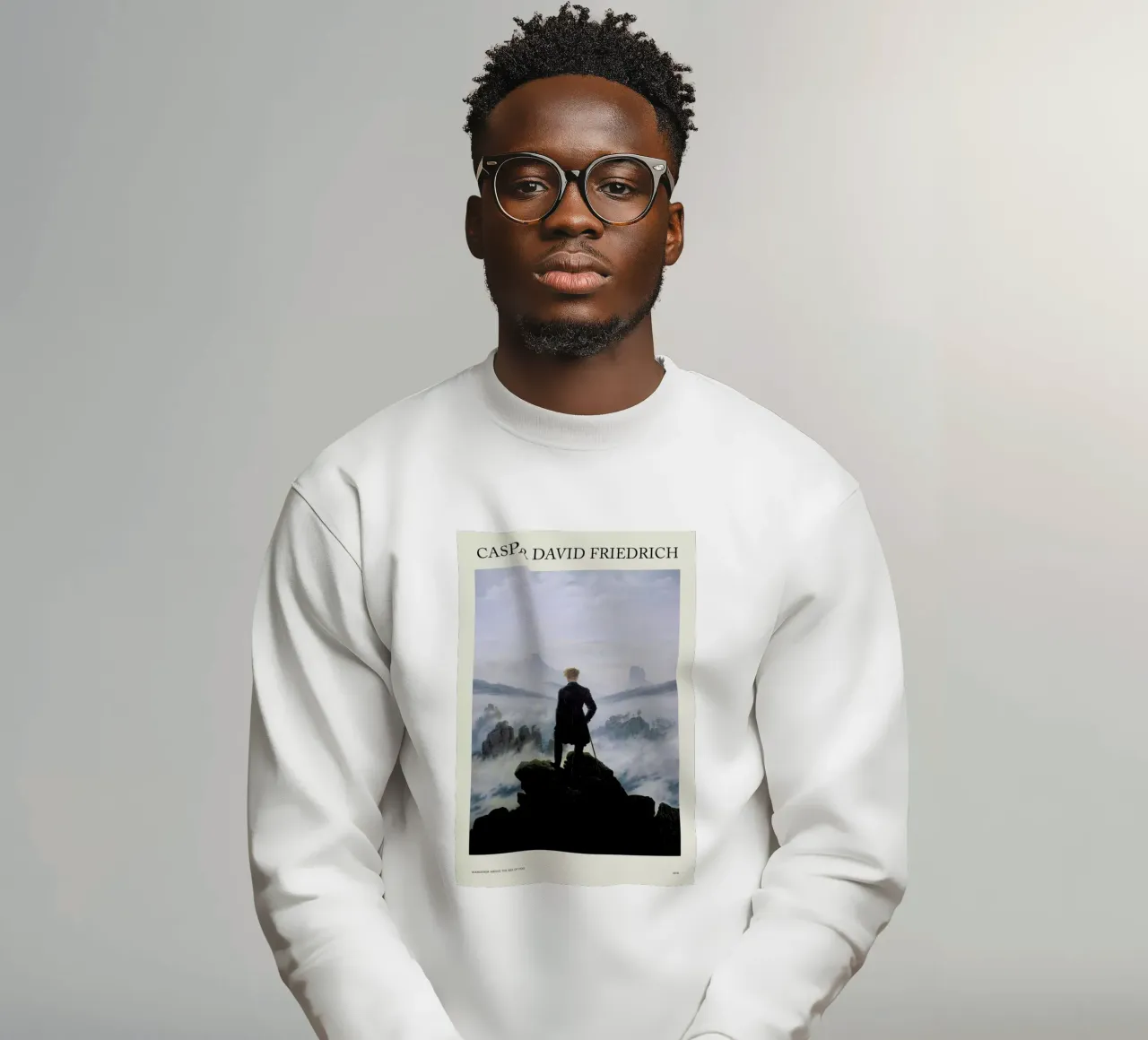 Friedrich - Wanderer Above the Sea of Fog felpa da Vintage by JUNIQE