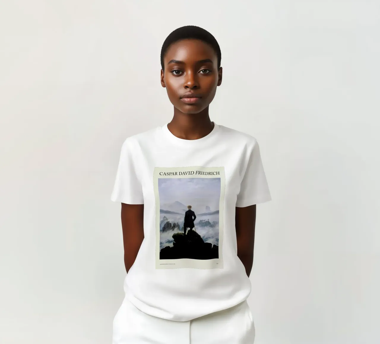 Friedrich - Wanderer Above the Sea of Fog t-shirt da Vintage by JUNIQE