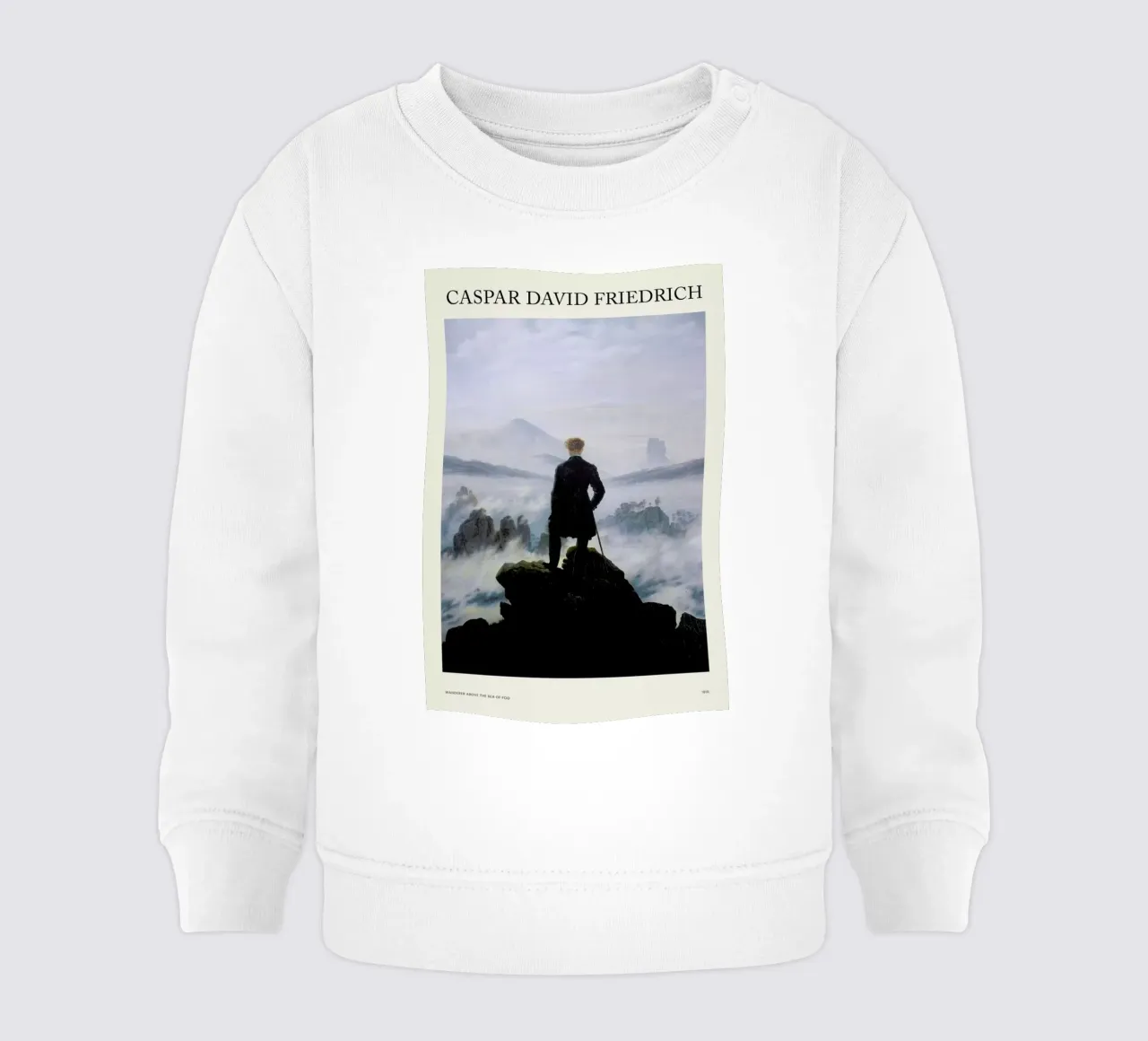 Friedrich - Wanderer Above the Sea of Fog felpa neonato da Vintage by JUNIQE